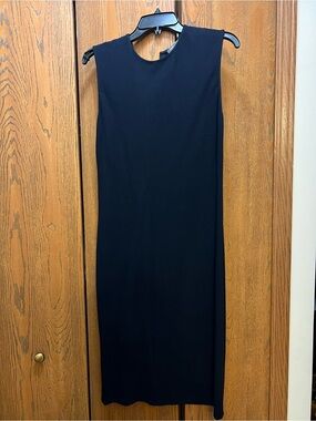 Vince Navy Sleeveless Midi Dress